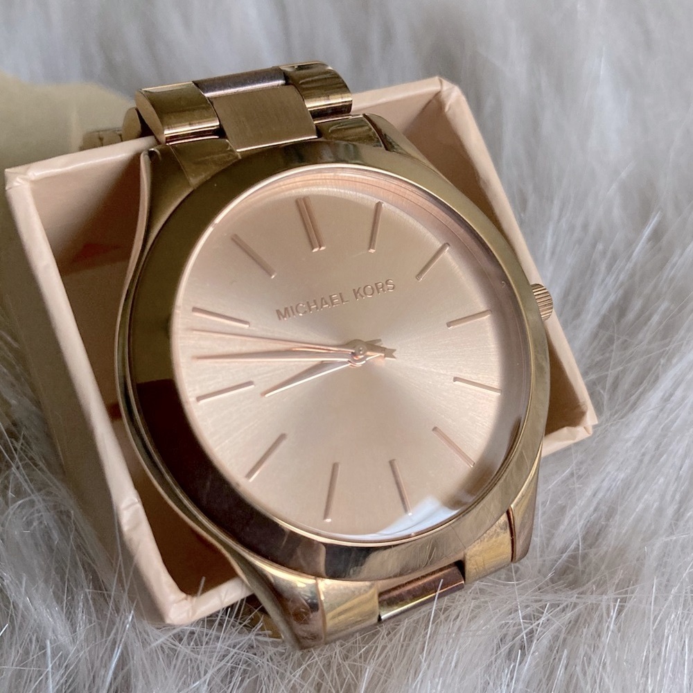 Michael Kors Slim Runway Watch in Rose Gold - Picture 2 of 9